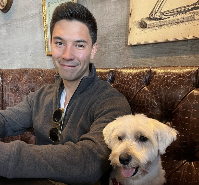 Photo of Adam and his dog